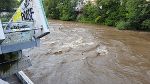 Die hochwasserführende Mur. (Foto: Stadt Graz/ Sicherheitsmanagement)