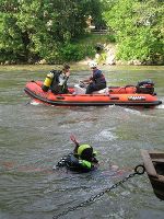 Unterstützung durch Schlauchboote © BF Graz Unterstützung durch Schlauchboote