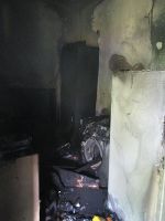 Brand eines Hauses - Innen