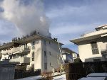 Foto 1. 7.1.2019 Balkonbrand Grazer Wohnsiedlung, Waldertgasse