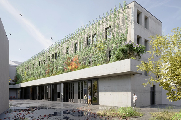 So wird das fertige Gebäude, die neue Feuerwache Ost, Ende 2025 aussehen. © Architekturbüro SuedOst So wird das fertige Gebäude, die neue Feuerwache Ost, Ende 2025 aussehen.